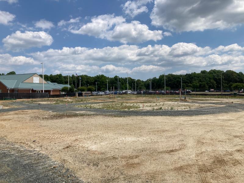 It may look barren now, but this plot of land will eventually be the location of a memorial garden.