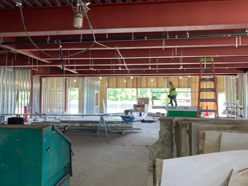 The volunteer room where food will be packed.