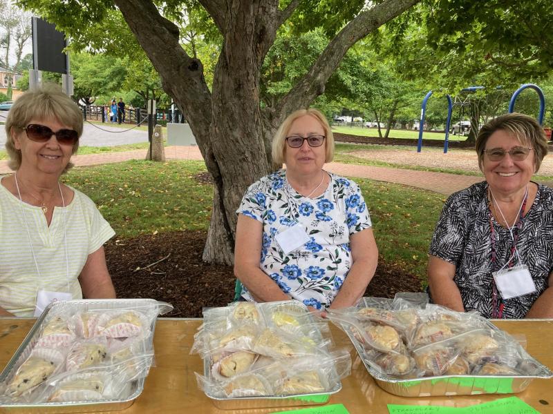 Manning the bake sale booth are volunteers from the Rehoboth Beach Village Improvement Association (l-r) Lin Waggoner, Maryann Hutchison and Judy Boesch.