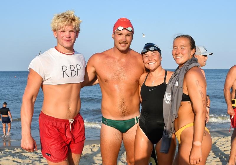 Winning the landline competition for Rehoboth Beach Patrol are (l-r) Emerson Moore, Josh Walker, Anna McDermott and Peyton Weaver.