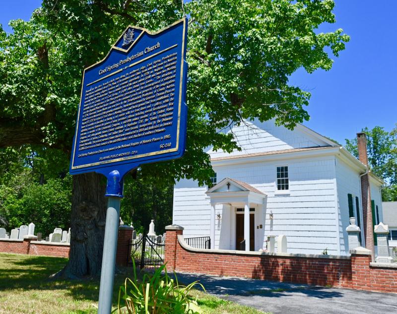 Cool Spring Presbyterian Church is only one of several churches with historical markers. The church, along Log Cabin Road near Lewes, has its roots back to the 18th century.