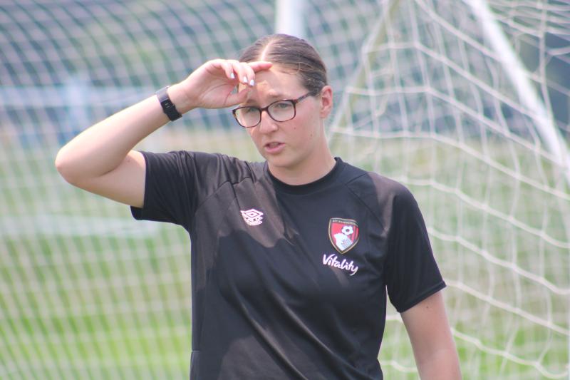 AFC Bournemouth trainer Stephanie Small was tasked with coaching the oldest group of kids. She ran a tight ship, and when she spoke, players listened.