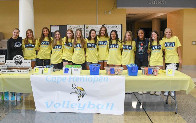 Cape JV players helping out with the play day are (l-r) Mia Gordon, Madison Deas, Maile Godwin, Emma Lavin, Madison Mark, Rylie Myers, Courtney Kosc, Camilla Willis, Mia White, Dilyla Rohls, Anejah Johnson, Kate Hill and Lindsey Smith. Not shown is Naisae Ngido.