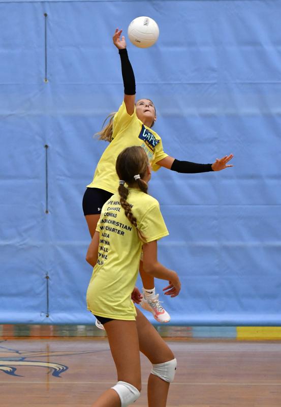 Cape sophomore Rylee Ockels slams a kill shot.