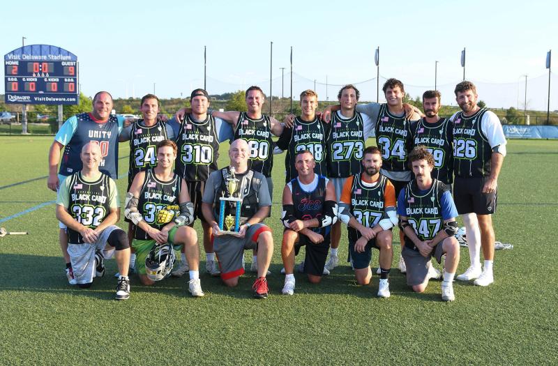 The Cape Alumni team defeated the PSU Pool Boys to garner the 2023 DE Turf Summer League Championship. Shown in back are (l-r) Brian Micciche, Tim Blackburn, Landon Best, Blake Woodruff, Joe Coveleski, Gabe Best, Nick Arnold, Hank Coveleski and Dan Yearick. In front are Nick Scroggs, Andrew Scrutchfield, Franc Cook, Ben Todd, Max Coveleski and Quinn Stewart. Missing from photo is C.J. Fritchman. DAN COOK PHOTOS