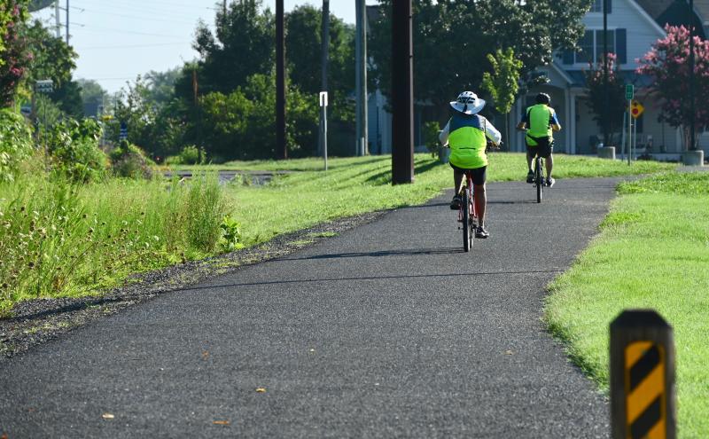 Weekdays are busy on the trail, but summer weekends are sometimes off the charts, with hundreds of cyclists using the trail in Lewes.