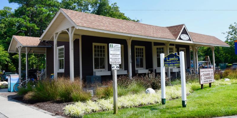 The Rehoboth Beach train station dates back to the 1870s. It was moved and restored at its current location at the entrance to the resort town in the 1980s. It’s now the Rehoboth Beach-Dewey Beach Chamber of Commerce and Information Center.