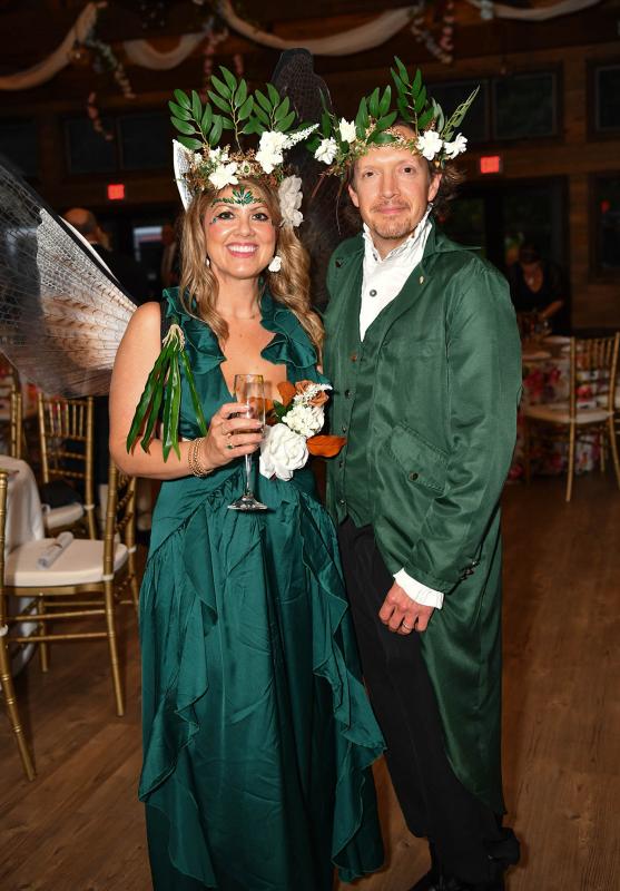 Tiffany Lemen and Sam Swisher-McClure won the best costume contest with their woodland fairies outfits.