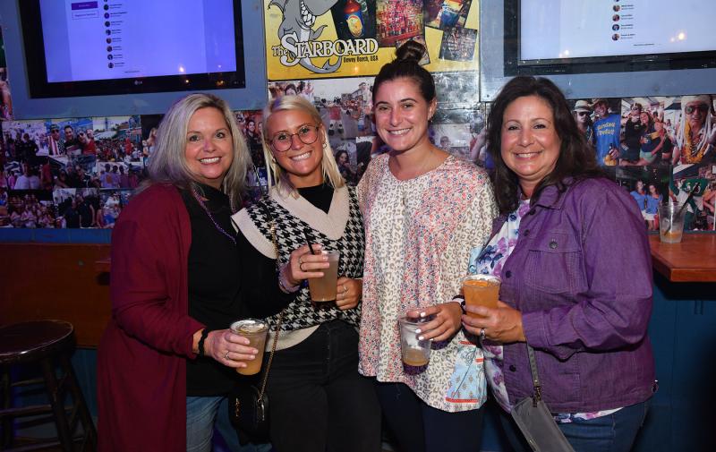 Moms and daughters support Beebe Goes Purple. Shown are (l-r) Loretta and Sydney Ostroski ,and Allison and Nicole Palmer.