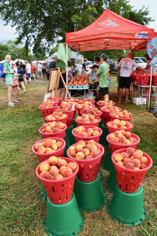 Bennett Orchards peaches are always a favorite at local farmers markets like the Historic Lewes Farmers Market. The you-pick farm also grows blueberries and nectarines.