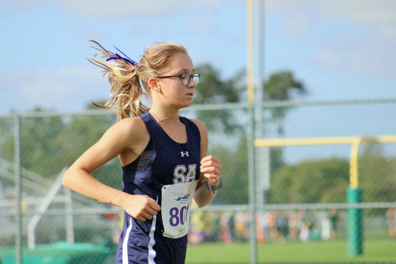 Running in her first race of the year, Katya Geyer was eager to begin her season. The Seahawks sophomore finished in the top 10 at eighth.