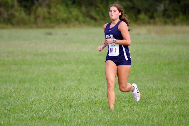 Seahawks junior Brianna Sordi ran 23:21.7 to finish fifth on the team and help Sussex Academy sweep the meet.