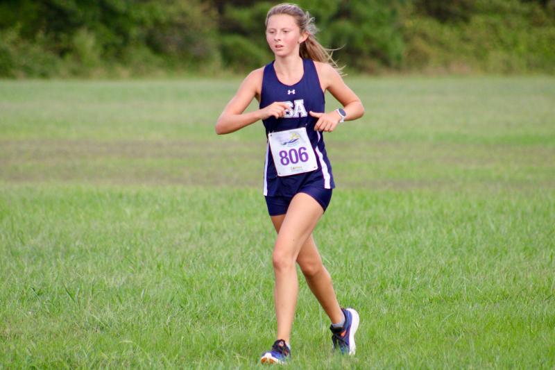 Sussex Academy freshman Riley Moriarity, finishing with a time of 23:28.6, rounds out the four Seahawks who finished within one minute of each other.
