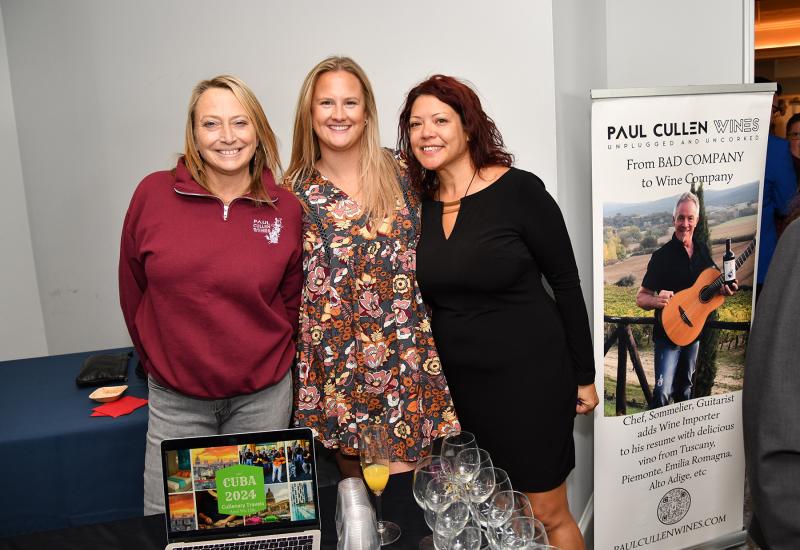 Working the Paul Cullen wine table are (l-r) Nina Peery, Jessica Gallentine and Mary Lemire.