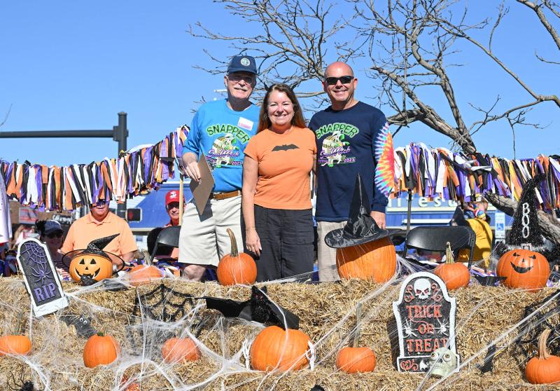 Sea Witch Parade judges include (l-) Rehoboth Beach Mayor Stan Mills; Dewey Beach Commissioner Elisabeth Gibbings and Southern Delaware Tourism Executive Director Scott Thomas.