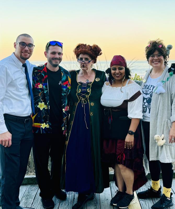 The staff of Victoria’s Restaurant on the Boardwalk at Olive Avenue got in the spirit of Halloween. Shown (l-r) are Adam Moskal, Jim Loomis, Kathy Townsend, Lola Acosta and Patty Cullen. SUBMITTED PHOTO
