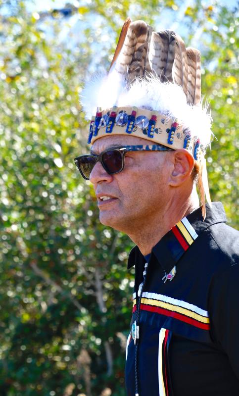 Nanticoke Chief Avery “Leaving Tracks” Johnson thanks supporters who help keep the Nanticoke legacy alive.