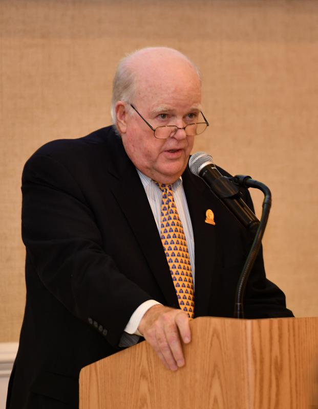 Thom Harvey, chairman/CEO of Harvey Hanna & Associates and leadership chair for the the American Heart Association/American Stroke Association, welcomes attendees to the summit and speaks about his personal experiences with relatives who suffered from a stroke.