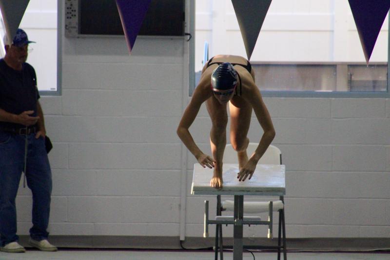 Sussex Academy junior Addison McKay dove in and never looked back on her way to first place in the girls’ 50 freestyle.
