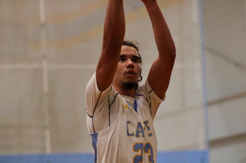 Cape’s Emanuel Ortiz Villaman sinks a free throw after he was fouled on a successful lay-up. The senior was perfect from the line and recorded 11 points in the contest.