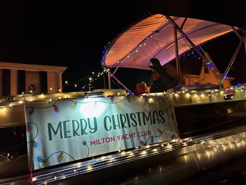The parade didn’t just feature walking and vehicles, it also had boats, such as this one from the Milton Yacht Club.