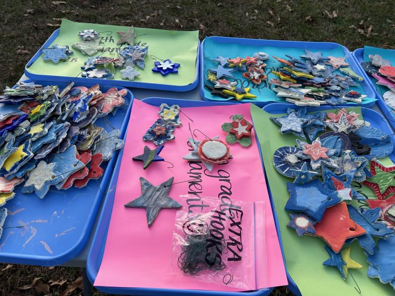 A sampling of the ornaments made by Milton students.