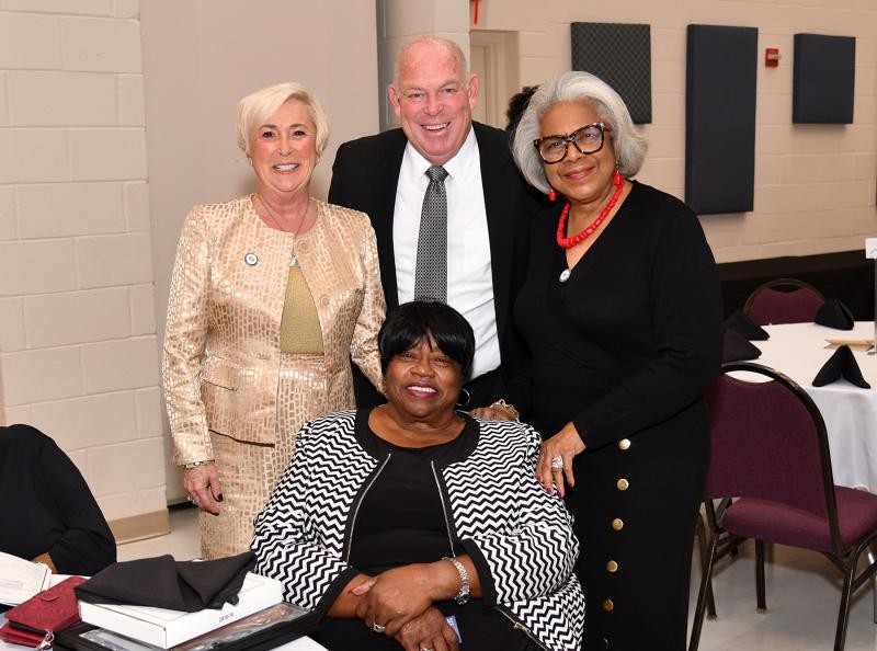 Sunshine Circle Club President Bernice Edwards, sitting, is surrounded by her friends (l-r) former Rep. Ruth Briggs King, Rep. Pete Schwartzkopf, D-Rehoboth Beach, and Rep. Stell Parker Selby, D-Milton.