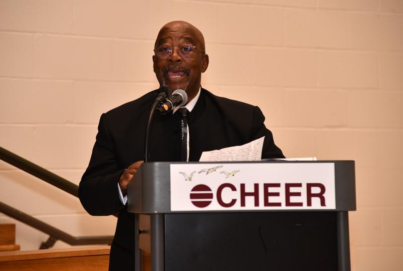 Martin Luther King Jr. Celebration Organization of Sussex County Inc. President Clem Jordan welcomes attendees to the dinner.