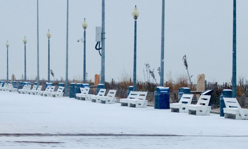 A light coating of snow makes for a nice scene on the Rehoboth Beach Boardwalk. BILL SHULL PHOTO