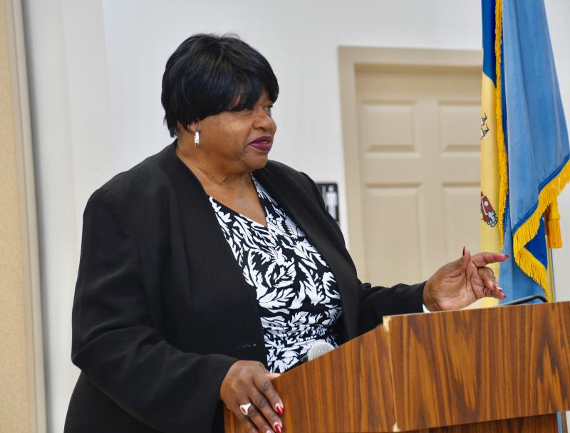 Bernice Edwards, executive director of First State Community Action Agency in Georgetown, says the agency is on the front lines of helping make people more self-sufficient. She spoke during a Jan. 12 visit by U.S. Sen. Tom Carper to discuss the earned income tax credit and issues impacting poverty in Sussex County. RON MACARTHUR PHOTOS