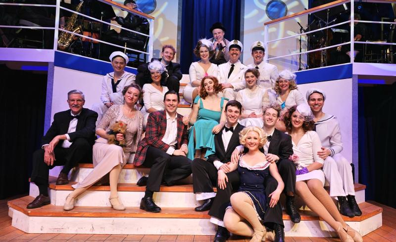 “Anything Goes” cast members include Paul Weagraff as Elisha Whitney; Mijiang He as Sailor/Ensemble; Shannen Hofheimer as Evangeline Harcourt, Emily Valdez, and Charity; Ethan James Lynch as Lord Evelyn Oakleigh; Lincoln Belford as Billy Crocker; Allison Bell as Purity; Koko Waller as Reno Sweeney; Devon Spencer Lynch as Moonface Martin; Danny Feldman as Dippy; Scott Taylor-Cole as Captain; Victoria Yeager as Erma; Rebecca Madeira as Hope Harcourt; Ben LeBlanc as Purser; Brandon Ranalli as Spit, Brooke Cottrell as Chastity; Alyssa Adams as Virtue; and Andy Edelman as Sailor/Ensemble. SUBMITTED PHOTO
