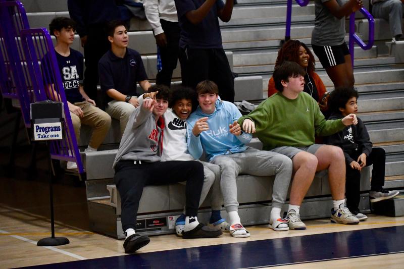Future high school hoopsters, these middle school ballers acted like the end of an NBA bench as the game closed.