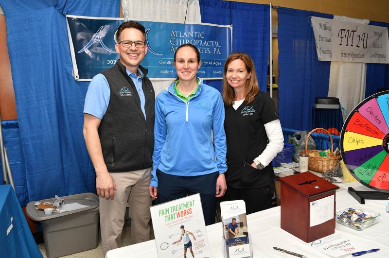 Atlantic Chiropractic Associates is represented by (l-r) Dr. Andrew Riddle, Dr. Meg Van de Loo and Dr. Cathi Riddle.