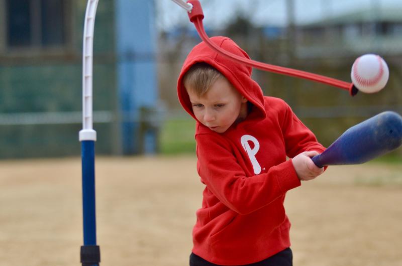 He’s 4 years old, so Zeke Clark may not know that keeping his head down and taking his chin shoulder to shoulder is exactly how the big leaguers do it.