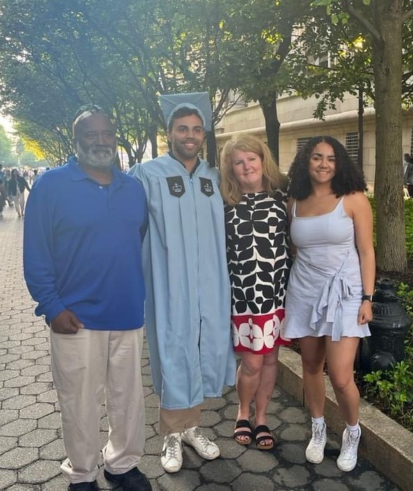 The Thomas family celebrates young Michael. Gathered are (l-r) Michael Sr., Michael Jr., Linda, and Mikayla Thomas. SUBMITTED PHOTO