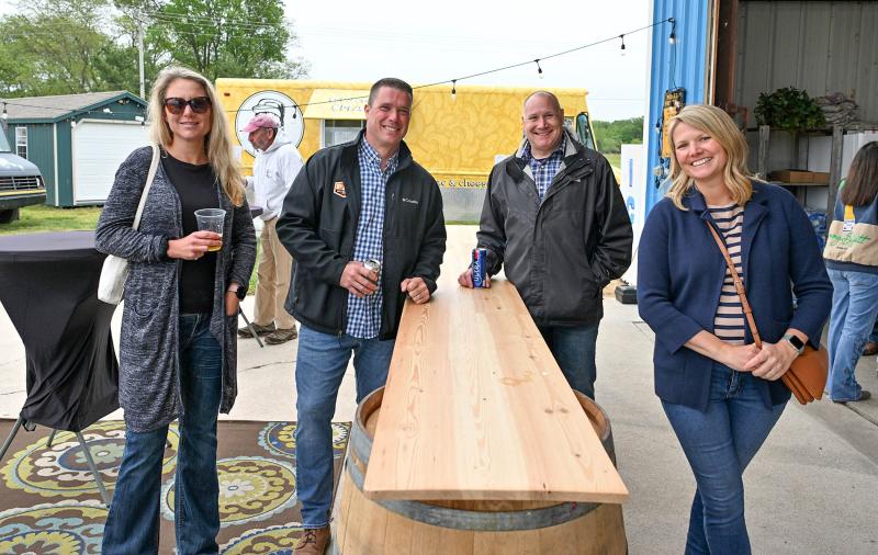 Enjoying the opening of the Friday night event are (l-r) Anne Brown, Aaron Rogers, Donny Maheux and Mary Rogers.