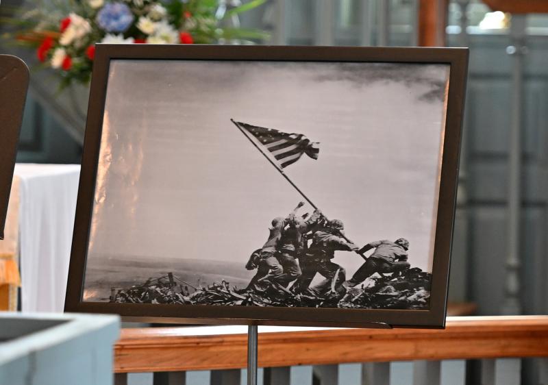 Marine Pfc. Franklin Sousley, a 19-year-old Kentucky farm boy, helped raise the flag at Iwo Jima Feb. 23, 1945. He was shot and killed by a sniper 26 days later. It was just three days before the island battle ended.