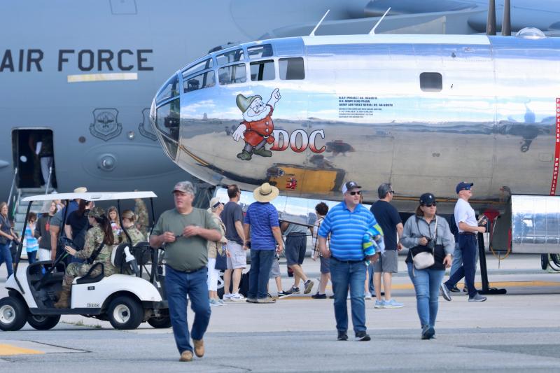 “Doc,” one of only two flying B-29s, was a popular attraction for people who walked the ramp to see the static displays.