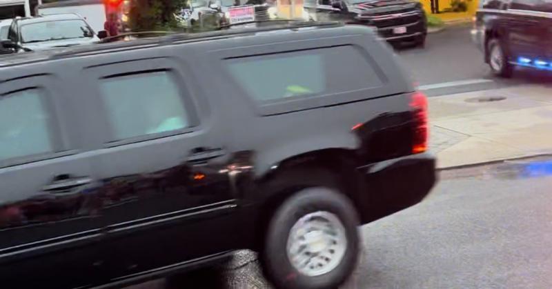 First lady Jill Biden was seen in the motorcade as it left the Rehoboth Beach Convention Center on July 13. President Joe Biden delivered an address to the nation from the building condemning the shooting of former President Donald Trump. SUBMITTED PHOTO