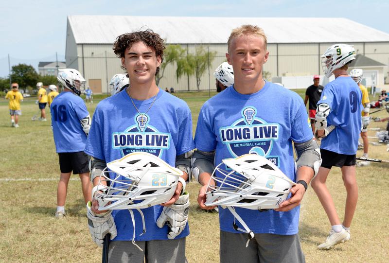 Elijah and Ryan’s brothers Eddie Ghabour and Eddie Houck played in the game and wore their late brothers’ helmets.