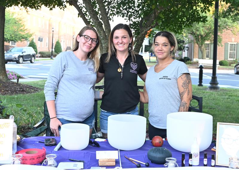 Representing Wholehearted Healing & Readings are (l-r) Kate Smith, Lacey Cannon and Brianna Himmel. Cannon owns the business, as well as Sussex Queens of Clean.