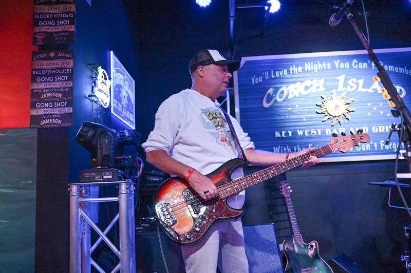 Bassist Roger Hillis made a guest appearance on Friday night. He played with the band in the early years.