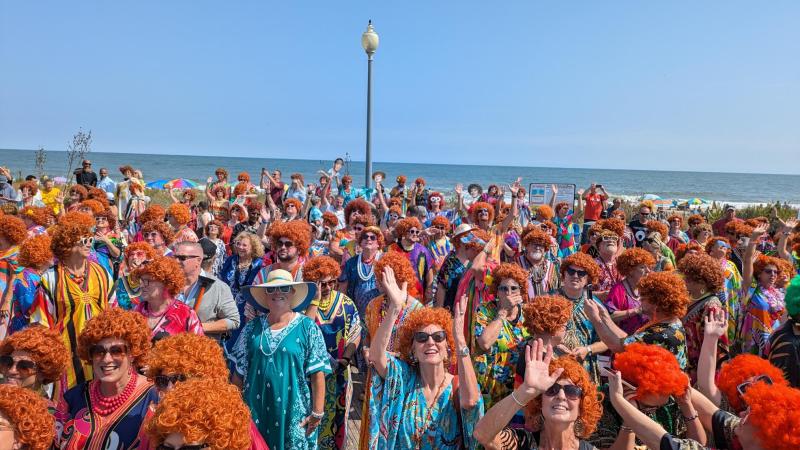 Prior to bar and restaurant hopping, participants gathered on the Boardwalk for a group photo. SUBMITTED PHOTO