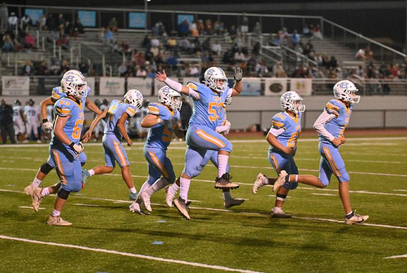 Mason Schaffer shows that joy is making a great block during a scoring play and celebrating your team’s success.