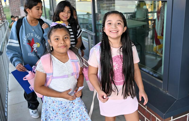 Happy to start a new year are (l-r) Ashly Rivera-Argueta, Eudella Ramos-Sanchez, Mia Vargas-Lara and Gloria Amaya. DAN COOK PHOTO