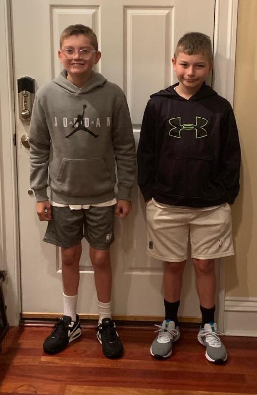 The Behringer boys are ready for school. Morgan, left, is a Beacon Middle sixth-grader and Logan is a Rehoboth Elementary fifth grader. MIKE BEHRINGER PHOTO