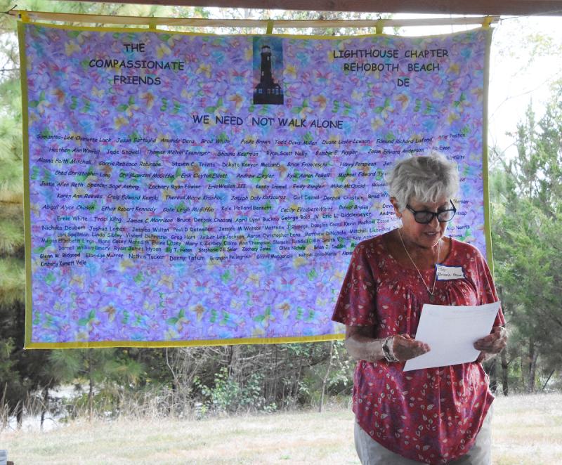 Pat Taddeo reads a poem about butterflies and the children.