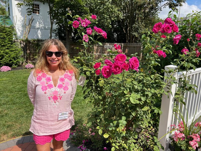 One of the homeowners taking part in the Milton Garden Tour was Debbie Carbone-Agresti, who owns 334 Union St. with her husband, John. One of the most popular features at her house is her rose bush, as well as her mature yew bush. The Agrestis home was built around 1830, and includes a carriage house and a garage with a covered patio. The Agrestis have owned the property since 2020.