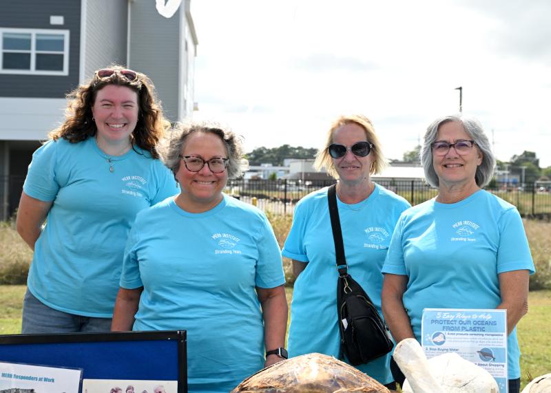 Representing the Marine Education, Research & Rehabilitation Institute are (l-r) volunteers Amanda Schwark, Linda Tiano, Kim Murphy and Donna Verner.