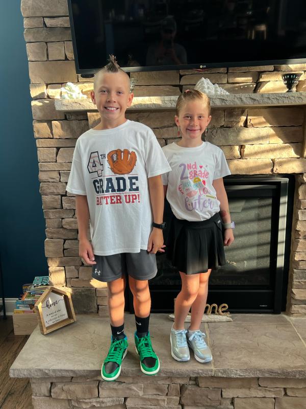 Lewes Elementary better be ready for fourth grader Shane, left, and second grader Shelby Reynolds. STACEY REYNOLDS PHOTO